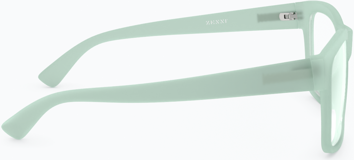 Side view of Square Glasses 124234 in Aquamarine