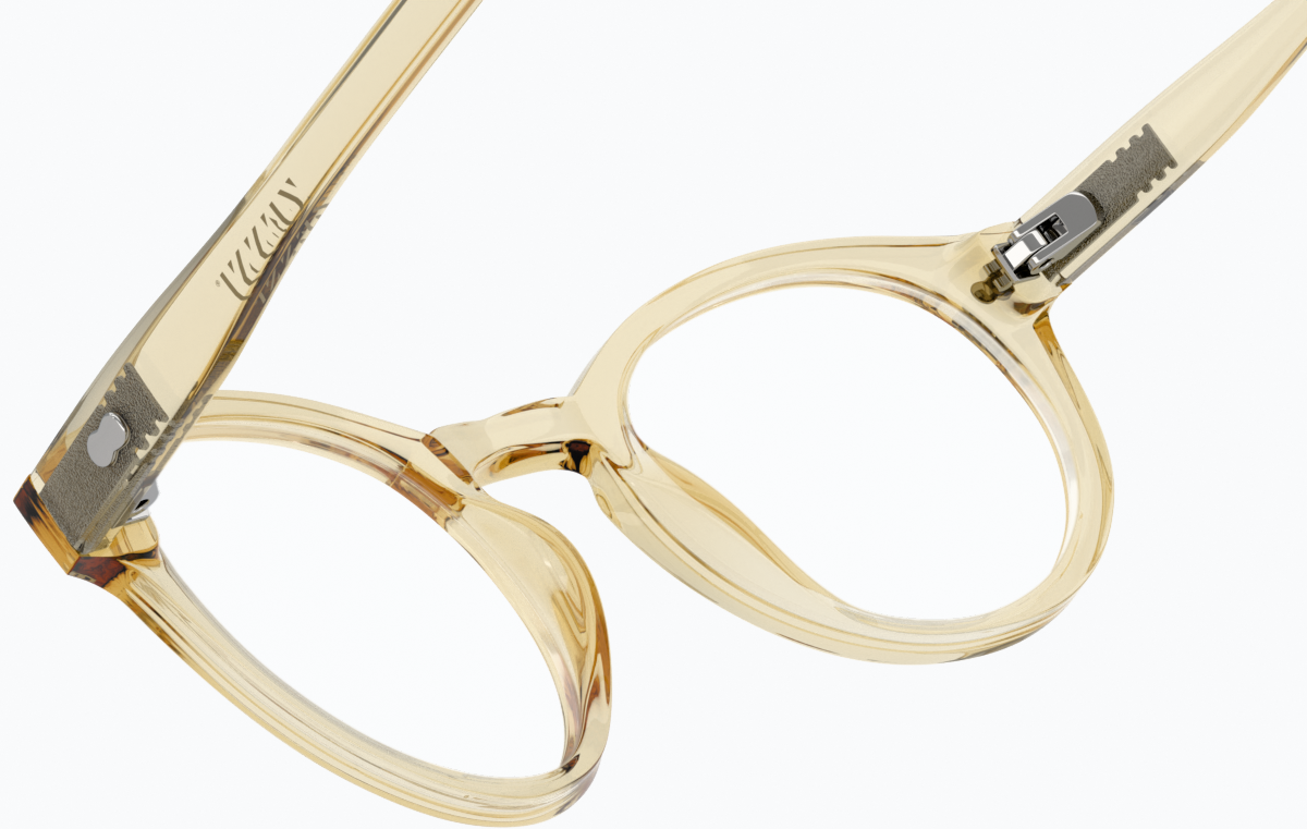 See-through view of Round Glasses 125522 in Yellow