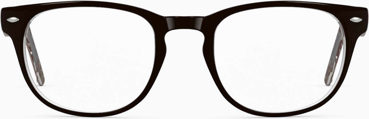 Front view of Square Glasses 125915 in Brown