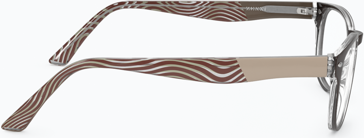 Side view of Square Glasses 125915 in Brown