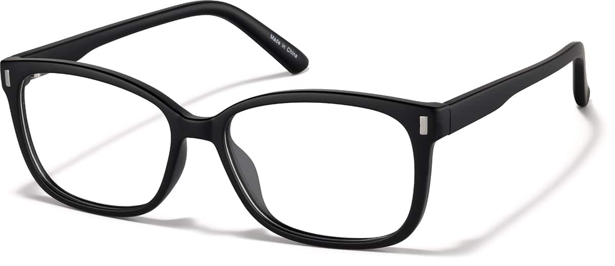 Angle view of Square Glasses 126251 in Black