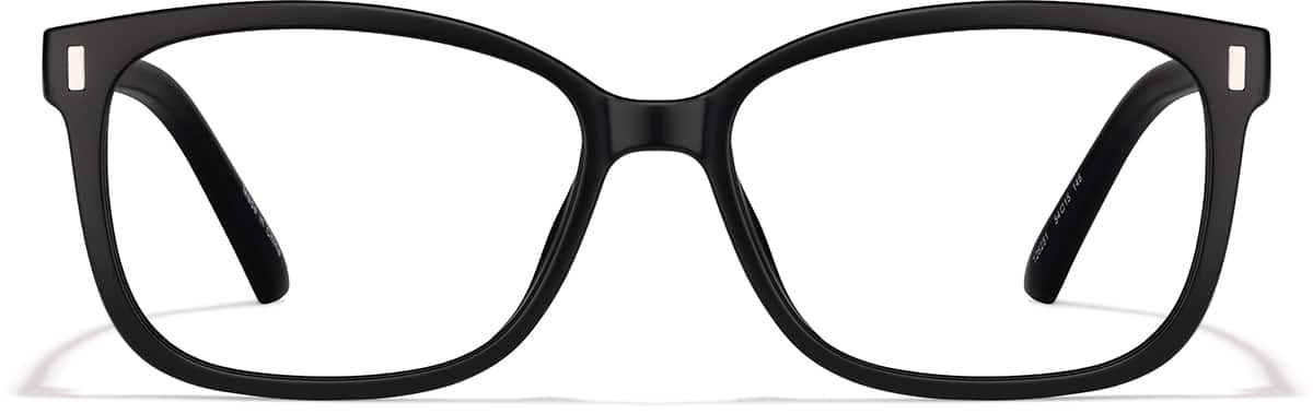 Front view of Square Glasses 126251 in Black