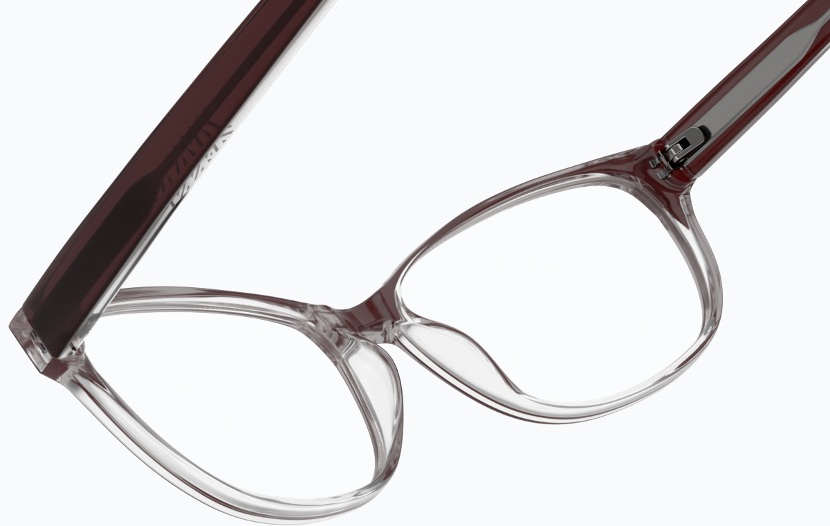 See-through view of Oval Glasses 126315 in Brown
