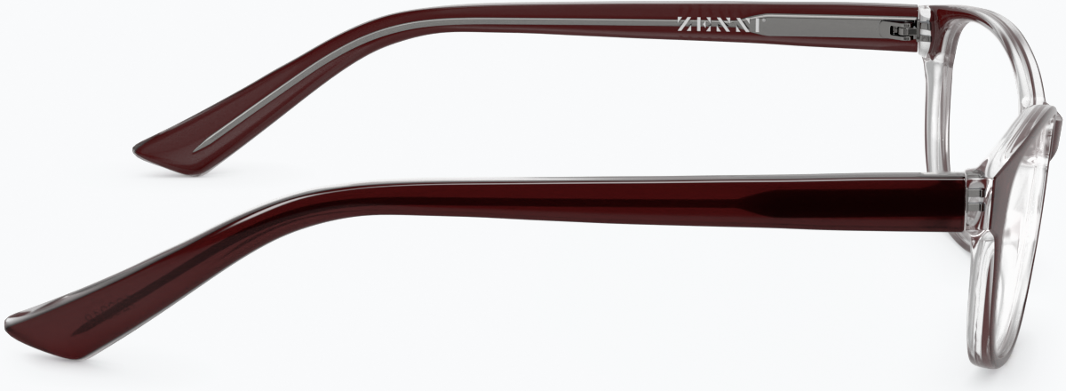 Side view of Oval Glasses 126315 in Brown