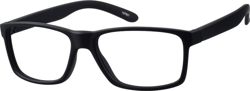 Angle view of Rectangle Glasses 127821 in Black