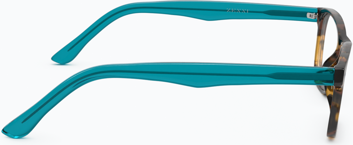 Side view of Rectangle Glasses 129525 in Tortoiseshell