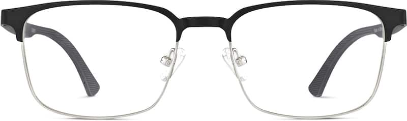 Dark Gray Browline Glasses