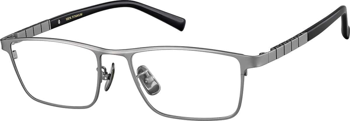Angle view of Rectangle Glasses 1302512 in Gray