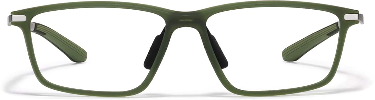 Front view of Zunnies - Rectangle Sports Glasses 1303624 in Green