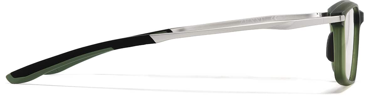 Side view of Zunnies - Rectangle Sports Glasses 1303624 in Green