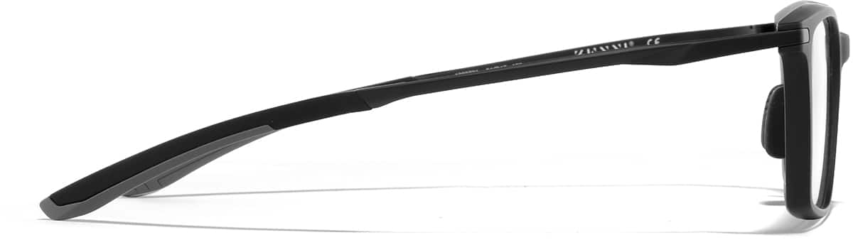 Side view of Zunnies - Rectangle Sports Glasses 1303721 in Black