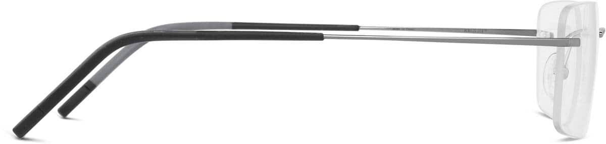 Side view of Titanium Rimless Glasses 138212 in Gray