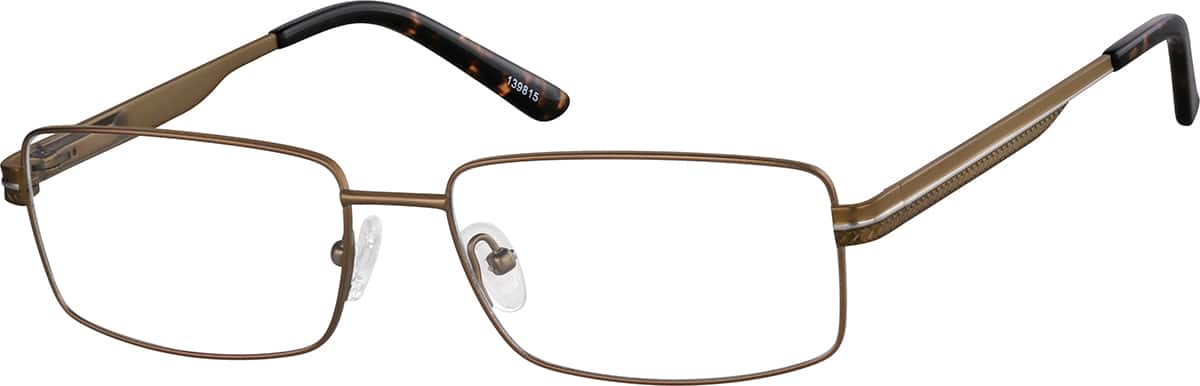 Angle view of Rectangle Glasses 139815 in Copper