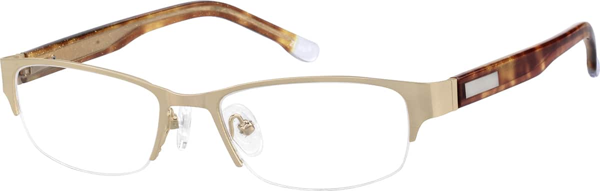 Angle view of Anteojos rectangulares 141414 in Dorado