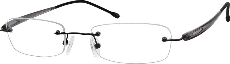 Angle view of Rimless Glasses 145421 in Black