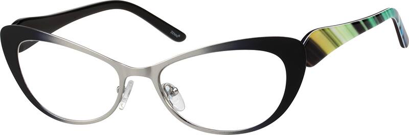 Angle view of Cat-Eye Glasses 145511 in Silver