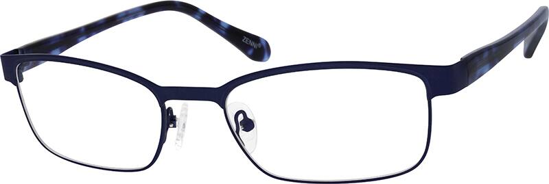 Angle view of Rectangle Glasses 146516 in Blue