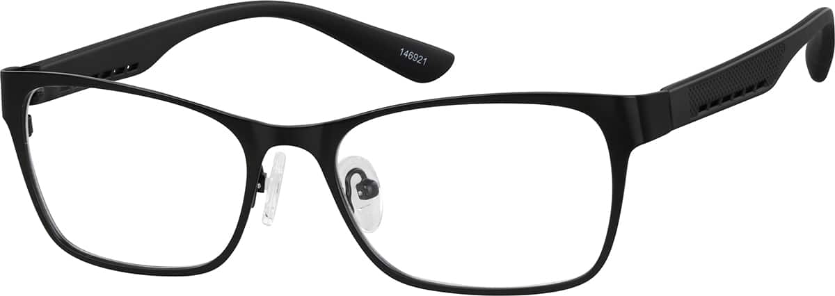 Angle view of Square Glasses 146921 in Black
