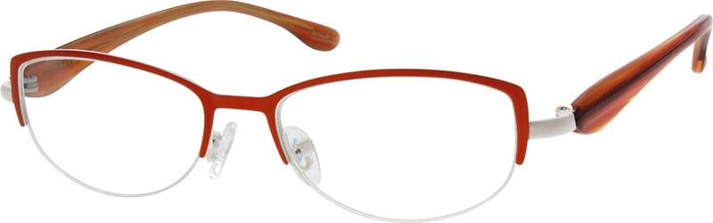 Angle view of Oval Glasses 147722 in Orange