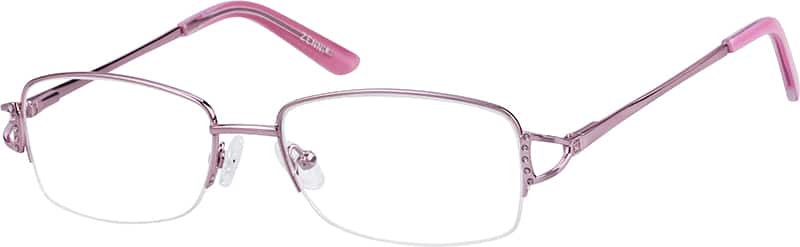 Angle view of Rectangle Glasses 148819 in Pink