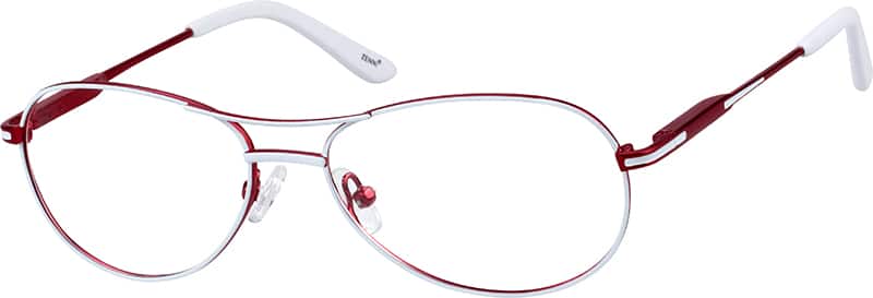 Angle view of Kids’ Aviator Glasses 153330 in White