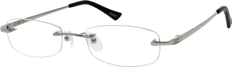 Angle view of Rimless Glasses 155711 in Silver