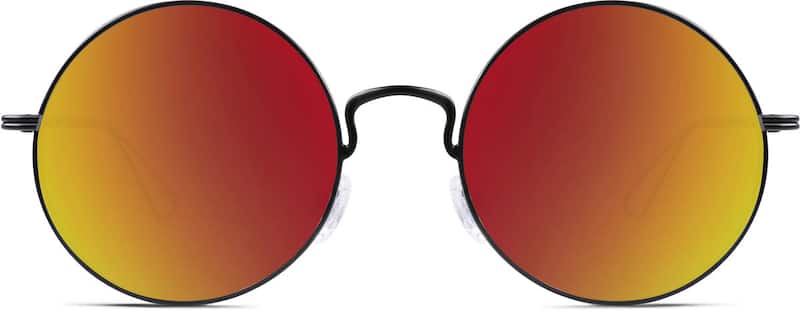 Black Premium Round Sunglasses