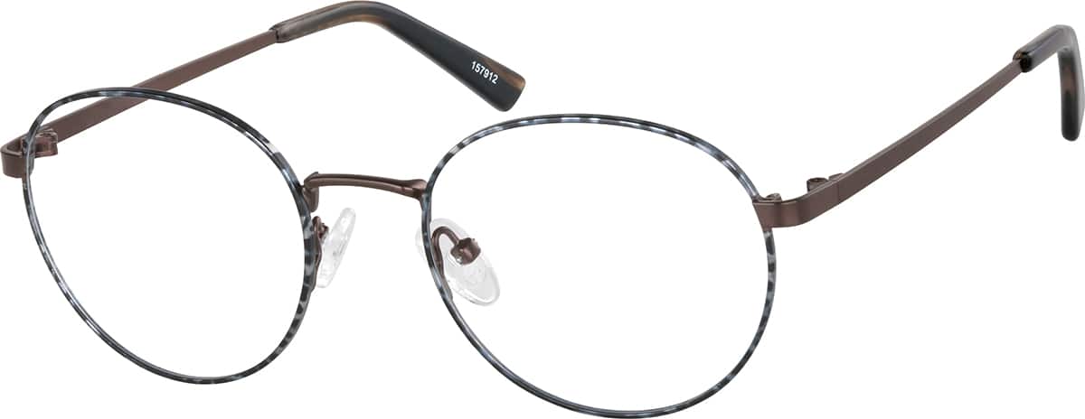 Angle view of Anteojos redondos 157912 in Gris