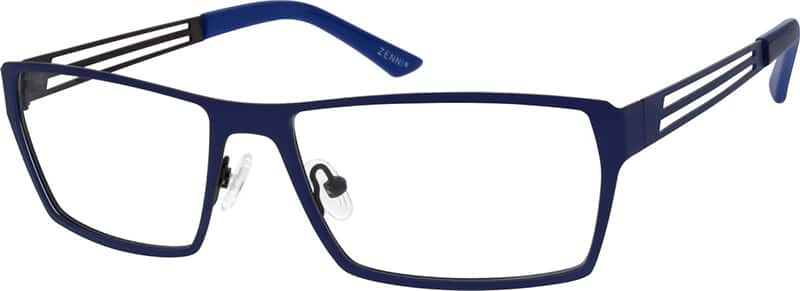 Angle view of Rectangle Glasses 164916 in Blue
