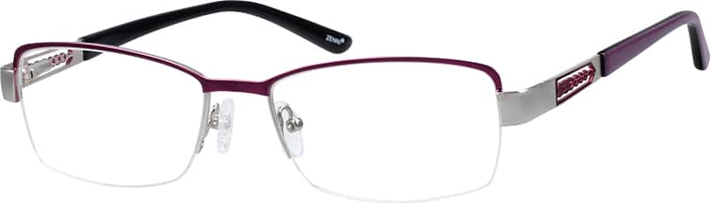 Angle view of Lentes Rectangulares 166017 in Violeta