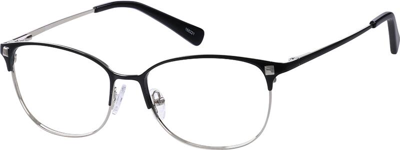 Angle view of Oval Glasses 168221 in Black