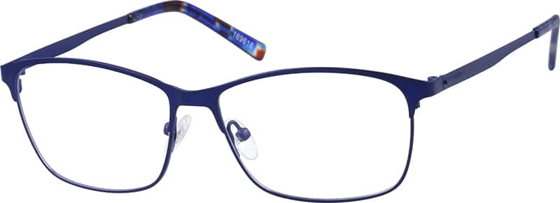 Angle view of Square Glasses 169616 in Navy Blue