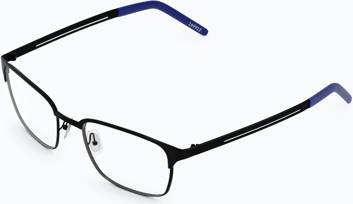 Angle view of Browline Glasses 169921 in Black