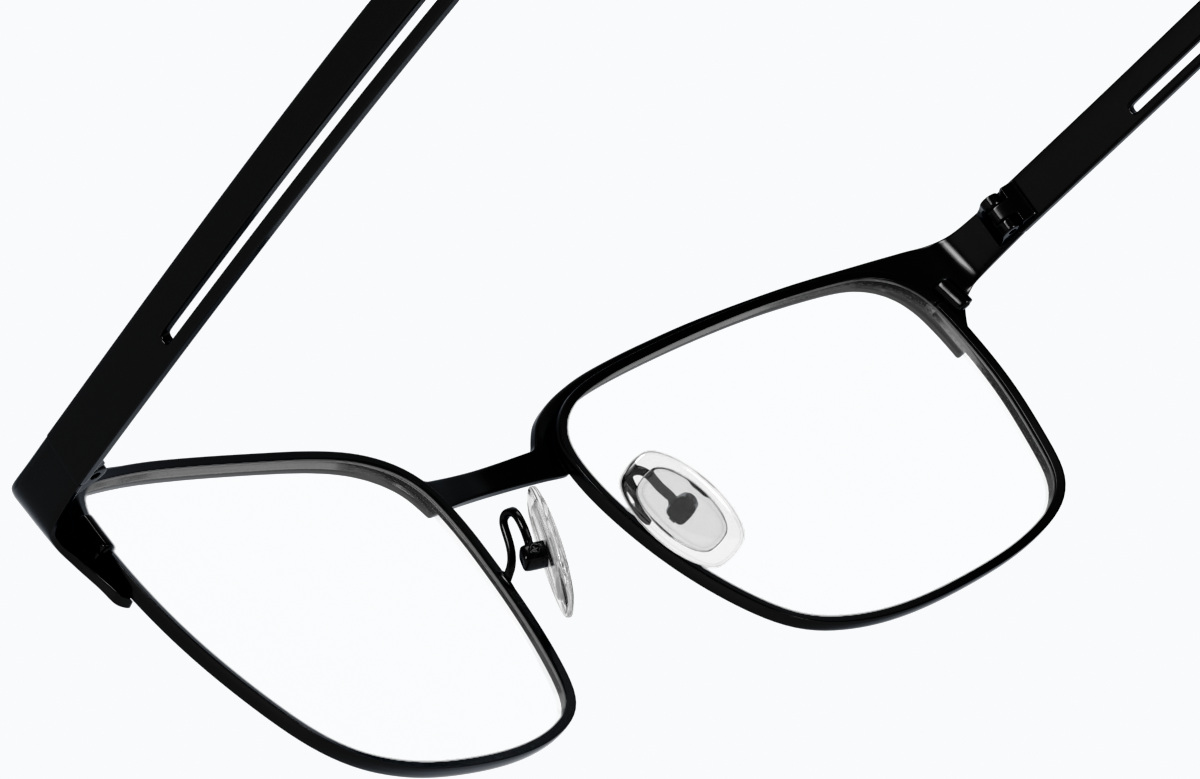 See-through view of Browline Glasses 169921 in Black