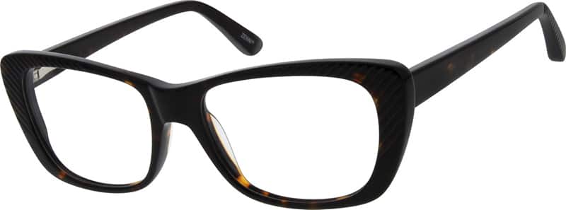 Angle view of Cat-Eye Glasses 183625 in Tortoiseshell