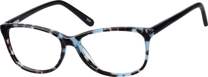 Angle view of Oval Glasses 188226 in Blue