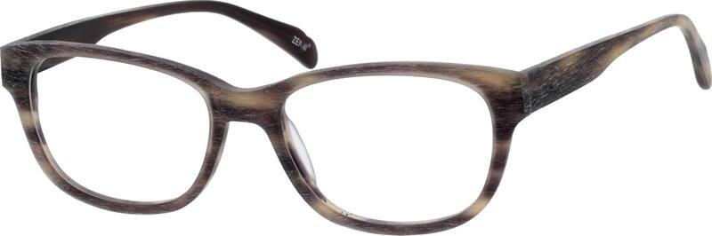 Angle view of Rectangle Glasses 188915 in Brown