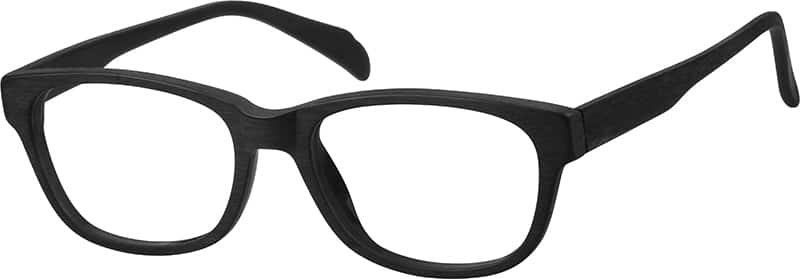 Angle view of Rectangle Glasses 188921 in Black