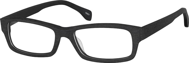 Angle view of Rectangle Glasses 189621 in Black