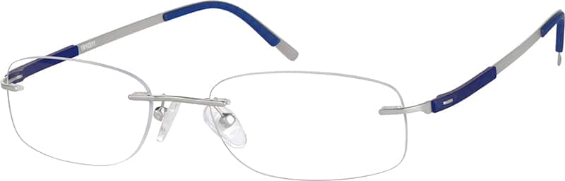 Angle view of Rimless Glasses 1910311 in Silver