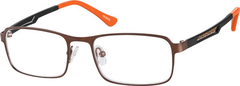 Angle view of Kids’ Rectangle Glasses 1910415 in Brown
