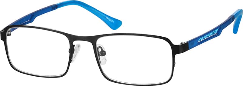 Angle view of Kids’ Rectangle Glasses 1910421 in Black