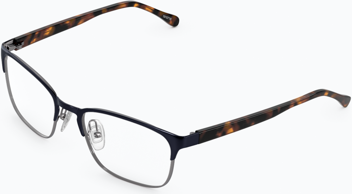 Angle view of Browline Glasses 1910721 in Black