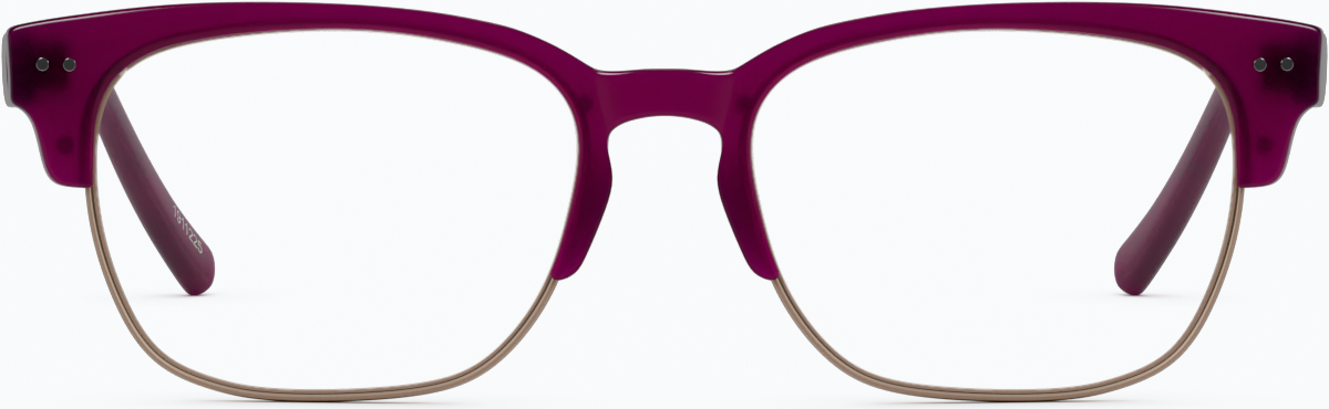Front view of Unplugged Glasses 1911218 in Garnet