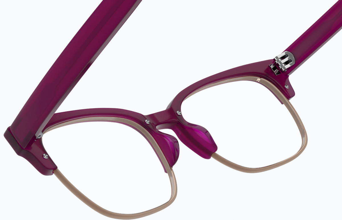 See-through view of Unplugged Glasses 1911218 in Garnet