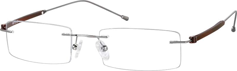 Angle view of Rimless Glasses 1911312 in Graphite