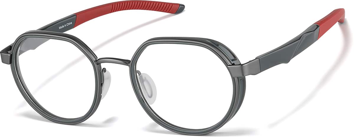 Angle view of Zunnies - Geometric Sports Glasses 1918212 in Gray