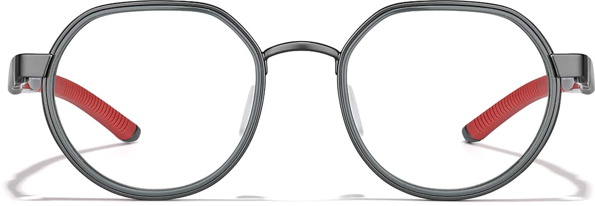 Front view of Zunnies - Geometric Sports Glasses 1918212 in Gray