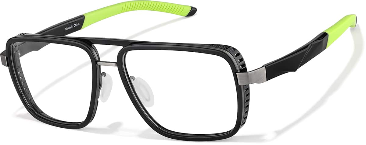 Angle view of Zunnies - Aviator Sports Glasses 1918321 in Black