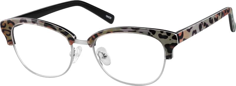 Angle view of Browline Glasses 194035 in Pattern